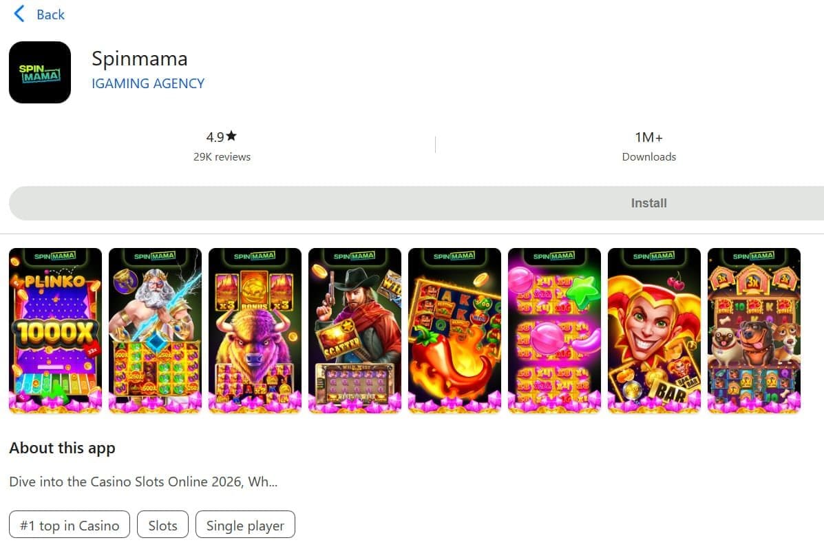 SpinMama Casino Móvil España – Web, Bizum y Acceso PWA image 1